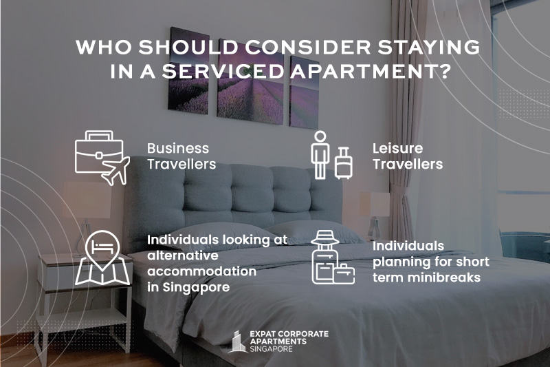 Target market for staying in a serviced apartment in Singapore