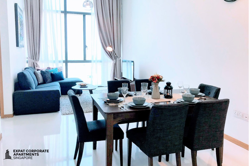 Two bedroom serviced apartment for rent in Singapore